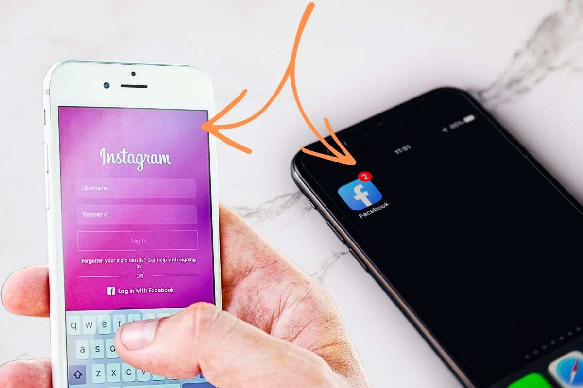 Facebook e Instagram su smartphone
